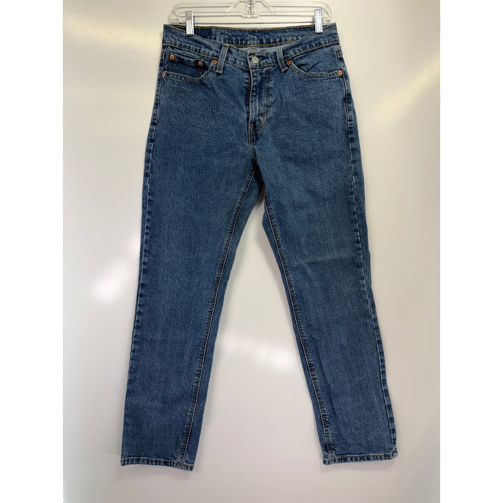 Levis 541 Athletic Taper Mens Jeans 30x32 Medium Wash Blue Denim Jeans (GG28) - Picture 8 of 9